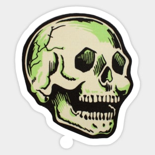 Vintage Skull Halloween Sticker